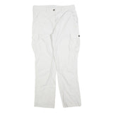 SALEWA Womens Polyester Blend White Regular Straight Trousers W30 L30