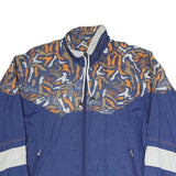 SEQUENCE Mens Blue & Beige Crazy Pattern Outdoor Jacket M Polyester Blend Woven
