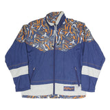 SEQUENCE Mens Blue & Beige Crazy Pattern Outdoor Jacket M Polyester Blend Woven