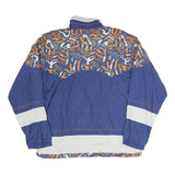 SEQUENCE Mens Blue & Beige Crazy Pattern Outdoor Jacket M Polyester Blend Woven