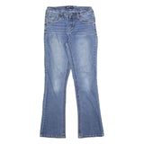 WALL FLOWER Womens Slim Blue Denim Slim Jeans W26 L30 Stylish Embroidered