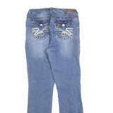 WALL FLOWER Womens Slim Blue Denim Slim Jeans W26 L30 Stylish Embroidered