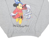 MICKEY INC Womens Grey Disney World 25 Pullover Sweatshirt S Cotton Blend