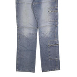 ARIZONA JEAN COMPANY Mens Regular Blue Denim Rinse W35 L35 Cargo Pocket Zip Fly