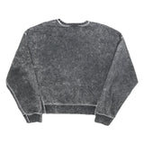 NIKE Womens Black Pullover Sweatshirt M Cotton Blend Crew Neck Vintage Style