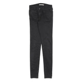 LEVI'S 710 Womens Jeans Black Slim Skinny Denim W26 L32 Stretch Zip Fly