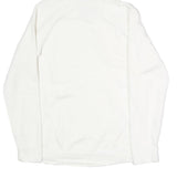 AIR JORDAN Womens White Hoodie M Cotton Blend Casual Pullover Drawstring