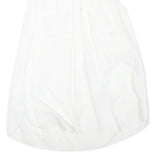ZARA Womens White Sleeveless Shirt Collared Top M Lightweight Casual