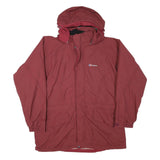 BERGHAUS Womens Maroon XL Outdoor Jacket Polyester Blend Zip Hooded Plain