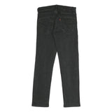 LEVI'S 511 Big E Mens Slim Black Denim Raw Jeans W30 L30 Classic Zip