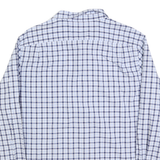 NAUTICA Mens Blue & White Check Shirt XL Classic Fit Cotton Blend Casual Long