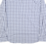 NAUTICA Mens Blue & White Check Shirt XL Classic Fit Cotton Blend Casual Long
