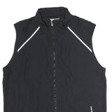 NEW BALANCE Mens Black Athletic Polyester Zip Jacket L Reflective Stripe