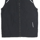 NEW BALANCE Mens Black Athletic Polyester Zip Jacket L Reflective Stripe