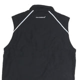 NEW BALANCE Mens Black Athletic Polyester Zip Jacket L Reflective Stripe