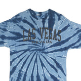 GILDAN Mens Blue Tie Dye Las Vegas Nevada Graphic T-Shirt L Short Sleeve Crew