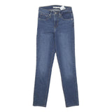 LEVI'S 721 High Rise Skinny Womens Jeans Blue Slim Skinny Denim W24 L27 Stretch