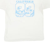 THE BEST Mens White Blue Graphic T-Shirt L Short Sleeve Crew Neck Grandpa