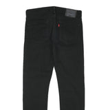 LEVI'S Mens Slim Black Denim Jeans Cotton Blend Zip W32 L28 Classic Fit