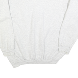 DISNEY Mens White Mickey Mouse Crew Neck L Cotton Blend Pullover Sweatshirt