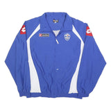 LOTTO Mens Blue & White Zip Jacket XL Polyester Sportswear Logo Casual