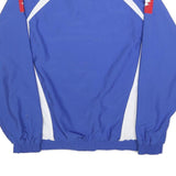 LOTTO Mens Blue & White Zip Jacket XL Polyester Sportswear Logo Casual