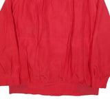 Womens Red Button Jacket M Plain Classic Casual Lightweight