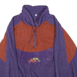 TEAM LINE Mens Purple & Brown Casual Jacket S Polyester Colourblock Long Sleeve