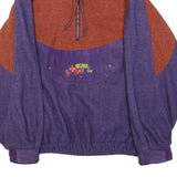 TEAM LINE Mens Purple & Brown Casual Jacket S Polyester Colourblock Long Sleeve