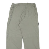 ALLSPORT Womens Regular Beige Polyester Blend Trousers W30 L27 Multi Pocket Zip