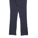 DICKIES Womens Slim Navy Blue Cotton Blend Trousers W27 L30 Zip Closure