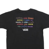 VANS Mens Black Pride Is Graphic T-Shirt L Short Sleeve Crew Neck Cotton Blend