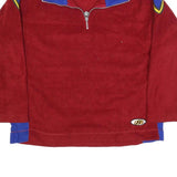 R2 Mens Red & Blue Patterned Pullover Jumper Crew Neck Polyester Blend L Casual