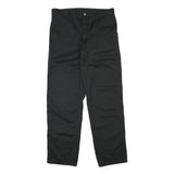 CARHARTT Mens Black Regular Fit Straight Cotton Blend Trousers W34 L31 Workwear