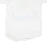 CO SPORT Womens White Cotton Day Dress Short Sleeve XL Beach Scene Print Casual