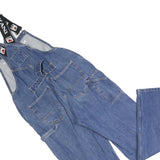 KARL KANI Womens Blue Denim Dungarees Regular Fit Cotton Blend M W30 L34 Logo