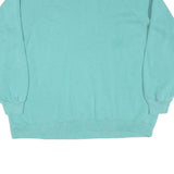 Womens Blue Sweatshirt XL Cotton Crew Neck Pullover Casual Plain Comfort