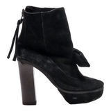 MARANI Platform Heels Black Suede Womens UK 3