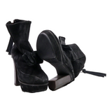 MARANI Platform Heels Black Suede Womens UK 3