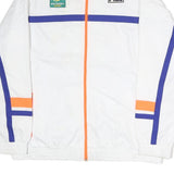 FILA Mens White Blue & Orange Tennis Jacket 2XL Polyester Zip Sports