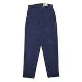 EDDIE BAUER Womens Slim Navy Blue Cotton Blend Slim Tapered Trousers W27 L30