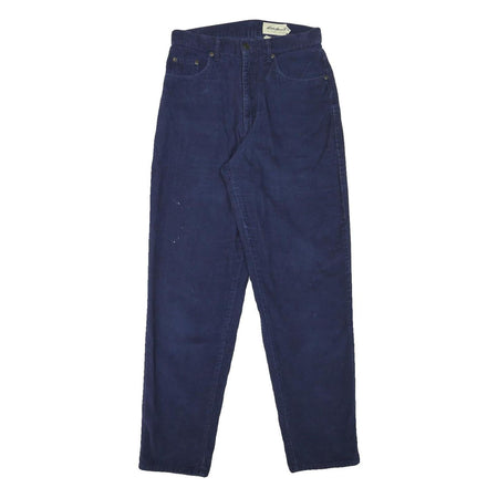 EDDIE BAUER Womens Slim Navy Blue Cotton Blend Slim Tapered Trousers W27 L30