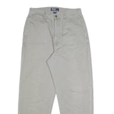 POLO RALPH LAUREN Mens Cotton Grey Relaxed Straight Trousers W30 L32 Classic