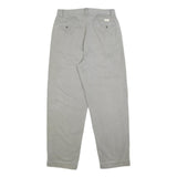 POLO RALPH LAUREN Mens Cotton Grey Relaxed Straight Trousers W30 L32 Classic