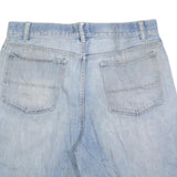 FOOT LOCKER Mens Denim Blue Shorts XL W38 Casual Cotton Blend Light Wash