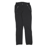 REGATTA Womens Black Slim Zip Polyester Blend Trousers W26 L32 Lightweight