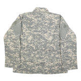 GOLDEN MFG. CO. Mens Grey Camouflage Military Cotton Blend Jacket L Zip