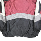 ENERGY Mens Red Black & White Zip-Up Classic Jacket XL Polyester Colourblock