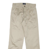 DOCKERS Mens Cotton Blend Beige Regular Straight Trousers W30 L29 Casual Smart