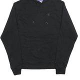 CHAMPION Mens Black Hoodie S Cotton Blend Pullover Lightweight Drawstring